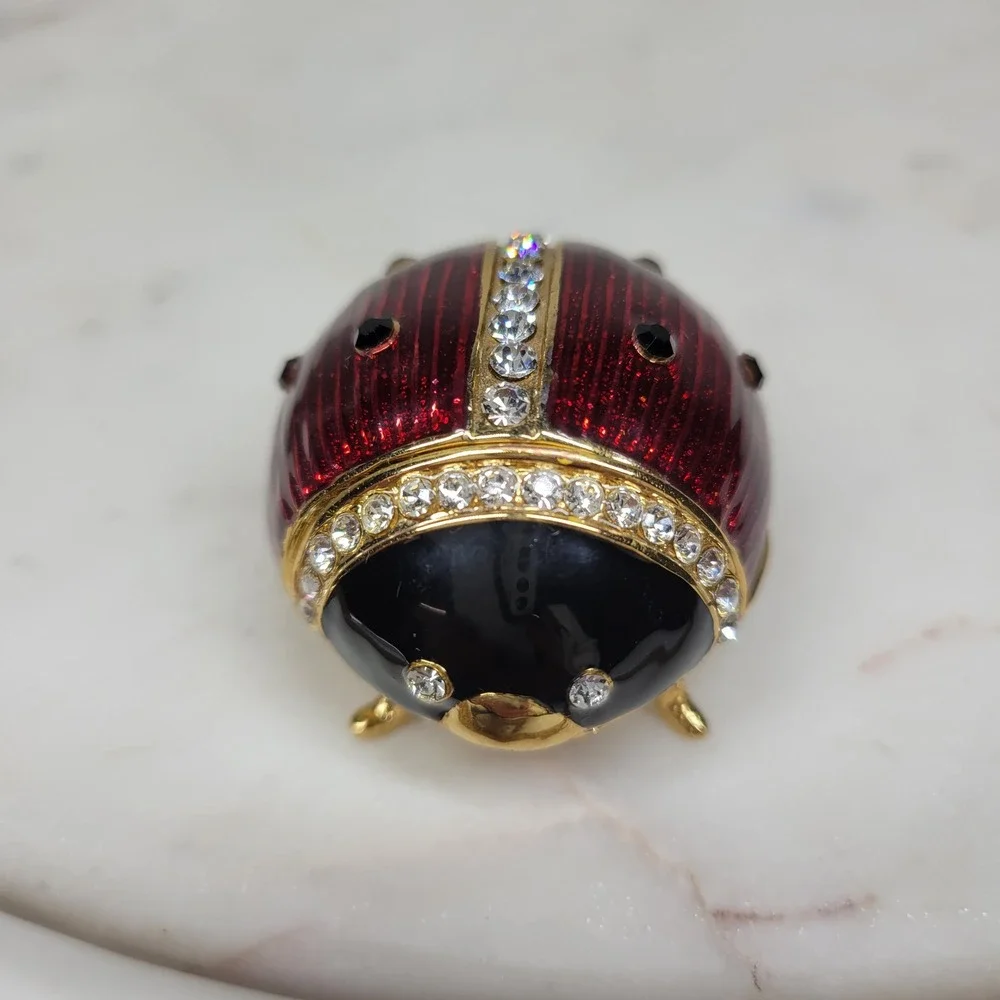 Kingspoint Designs Ladybug Enamel Trinket Box 2
